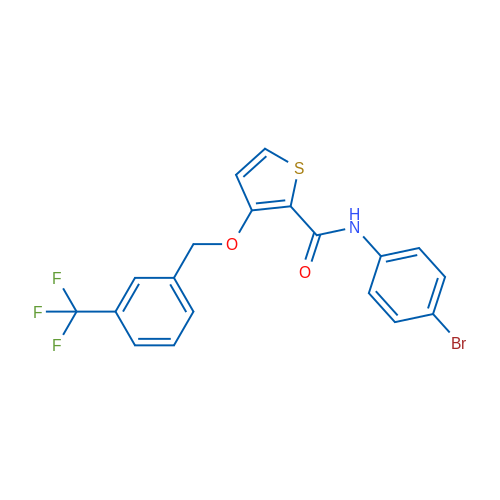 N-(4-Bromophenyl)-3-{[3-(trifluoromethyl)phenyl]methoxy}thiophene-2-carboxamide 1g