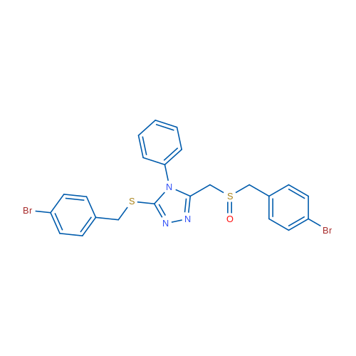 3-{[(4-bromophenyl)methanesulfinyl]methyl}-5-{[(4-bromophenyl)methyl]sulfanyl}-4-phenyl-4H-1,2,4-triazole 1g