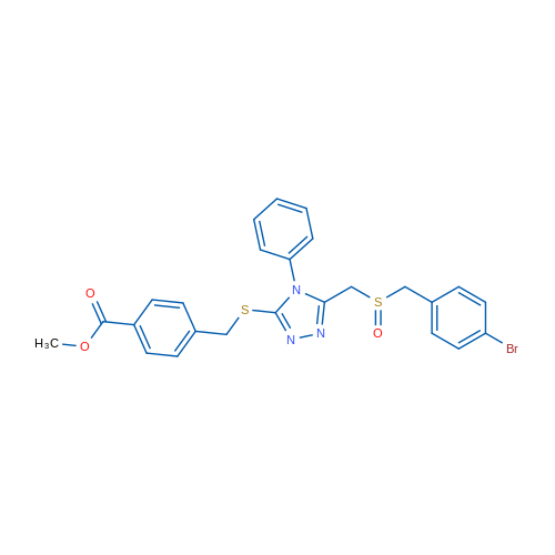 Methyl 4-{[(5-{[(4-bromophenyl)methanesulfinyl]methyl}-4-phenyl-4H-1,2,4-triazol-3-yl)sulfanyl]methyl}benzoate 1g
