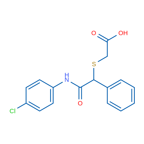 2-({[(4-chlorophenyl)carbamoyl](phenyl)methyl}sulfanyl)acetic acid 1g
