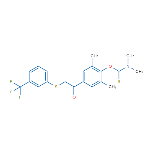 1-[2,6-Dimethyl-4-(2-{[3-(trifluoromethyl)phenyl]sulfanyl}acetyl)phenoxy]-N,N-dimethylmethanethioamide 1g