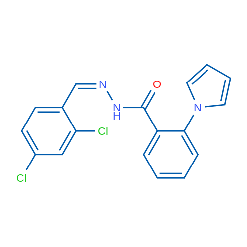 N'-[(1Z)-(2,4-Dichlorophenyl)methylidene]-2-(1H-pyrrol-1-yl)benzohydrazide 1g