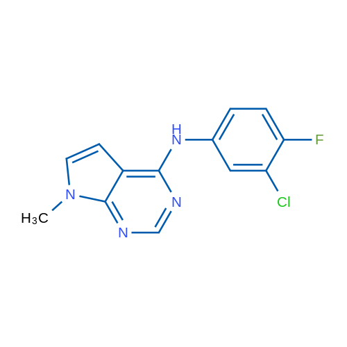 N-(3-Chloro-4-fluorophenyl)-7-methyl-7H-pyrrolo[2,3-d]pyrimidin-4-amine 1g