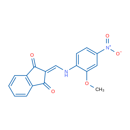 2-{[(2-methoxy-4-nitrophenyl)amino]methylidene}-2,3-dihydro-1H-indene-1,3-dione 1g
