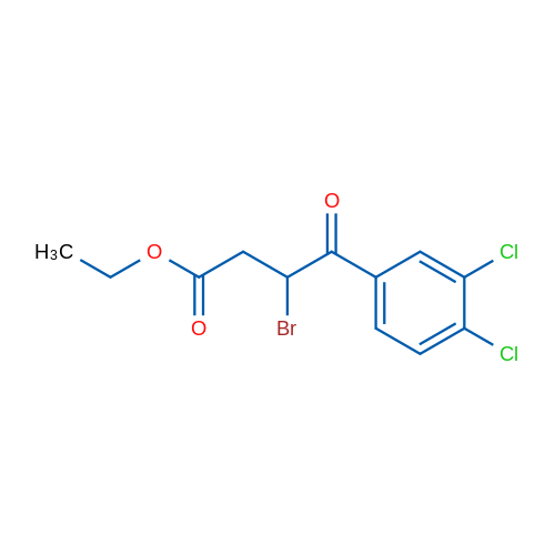 Ethyl 3-bromo-4-(3,4-dichlorophenyl)-4-oxobutanoate 1g