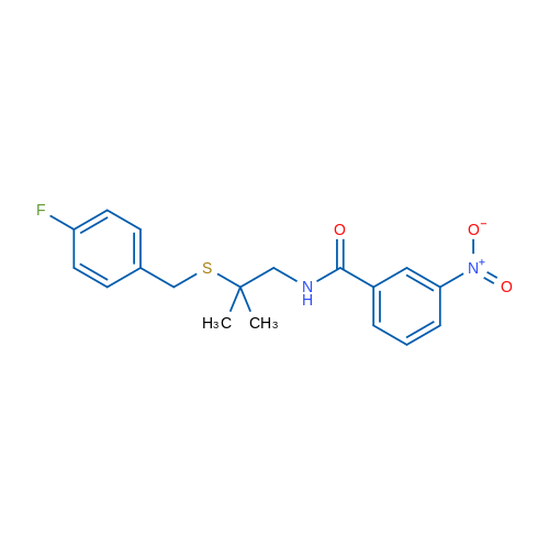 N-(2-{[(4-fluorophenyl)methyl]sulfanyl}-2-methylpropyl)-3-nitrobenzamide 1g
