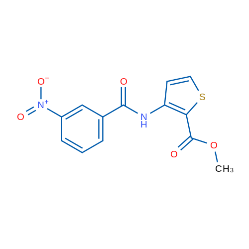 Methyl 3-(3-nitrobenzamido)thiophene-2-carboxylate 1g