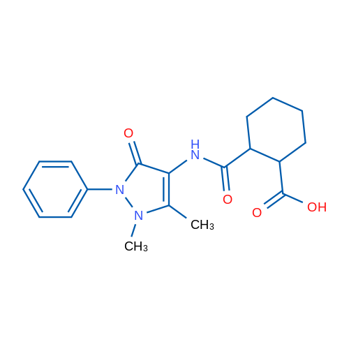 2-[(1,5-Dimethyl-3-oxo-2-phenyl-2,3-dihydro-1H-pyrazol-4-yl)carbamoyl]cyclohexane-1-carboxylic acid 1g
