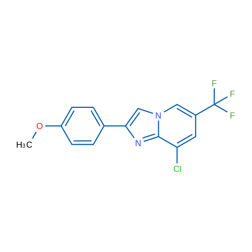 8-Chloro-2-(4-methoxyphenyl)-6-(trifluoromethyl)imidazo[1,2-a]pyridine 1g