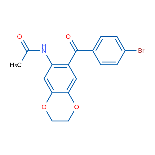 N-(7-(4-Bromobenzoyl)-2,3-dihydrobenzo[b][1,4]dioxin-6-yl)acetamide 1g