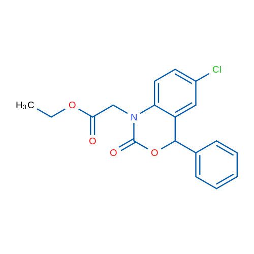 Ethyl 2-(6-chloro-2-oxo-4-phenyl-2,4-dihydro-1H-benzo[d][1,3]oxazin-1-yl)acetate 1g