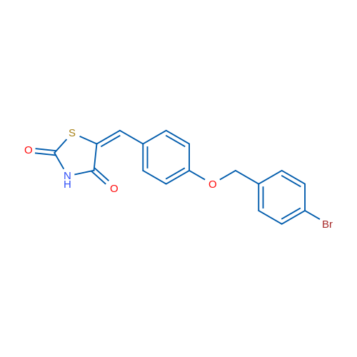 (5E)-5-({4-[(4-bromophenyl)methoxy]phenyl}methylidene)-1,3-thiazolidine-2,4-dione 1g