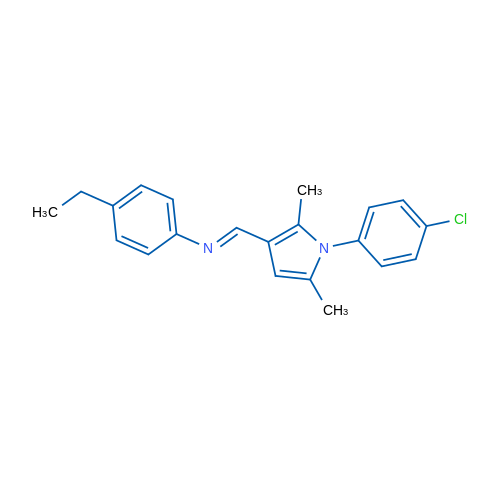 (1E)-1-[1-(4-Chlorophenyl)-2,5-dimethyl-1H-pyrrol-3-yl]-N-(4-ethylphenyl)methanimine 1g