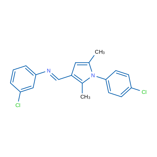 (1E)-N-(3-Chlorophenyl)-1-[1-(4-chlorophenyl)-2,5-dimethyl-1H-pyrrol-3-yl]methanimine 1g