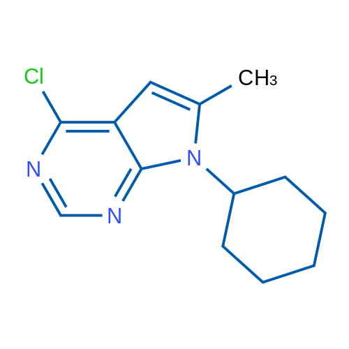 4-Chloro-7-cyclohexyl-6-methyl-7H-pyrrolo[2,3-d]pyrimidine 1g