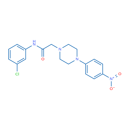 N-(3-Chlorophenyl)-2-[4-(4-nitrophenyl)piperazin-1-yl]acetamide 1g