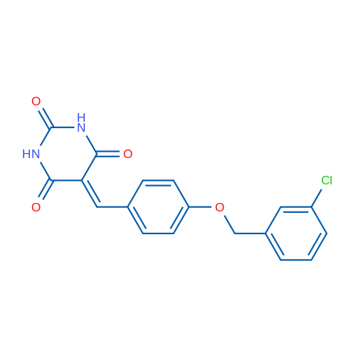 5-({4-[(3-chlorophenyl)methoxy]phenyl}methylidene)-1,3-diazinane-2,4,6-trione 1g