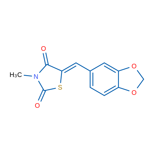 (5Z)-5-[(2H-1,3-Benzodioxol-5-yl)methylidene]-3-methyl-1,3-thiazolidine-2,4-dione 1g
