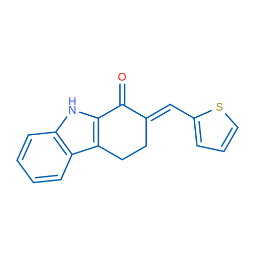 (2E)-2-[(Thiophen-2-yl)methylidene]-2,3,4,9-tetrahydro-1H-carbazol-1-one 1g