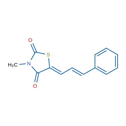 (5Z)-3-Methyl-5-[(2E)-3-phenylprop-2-en-1-ylidene]-1,3-thiazolidine-2,4-dione 1g