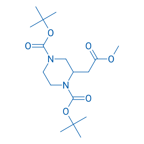 Di-tert-butyl 2-(2-methoxy-2-oxoethyl)piperazine-1,4-dicarboxylate 250mg