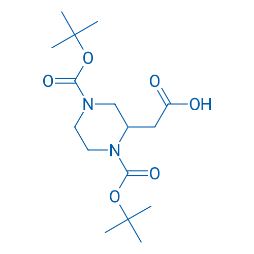 2-(1,4-Bis(tert-butoxycarbonyl)piperazin-2-yl)acetic acid 100mg