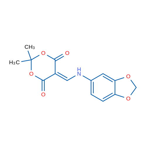5-{[(2H-1,3-benzodioxol-5-yl)amino]methylidene}-2,2-dimethyl-1,3-dioxane-4,6-dione 1g