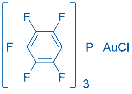 Chloro[tris(2,3,4,5,6-pentafluorophenyl)phoshine]gold(I) 1g