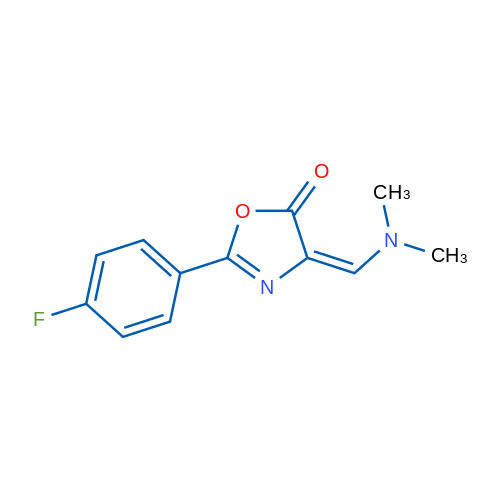 (4E)-4-[(Dimethylamino)methylidene]-2-(4-fluorophenyl)-4,5-dihydro-1,3-oxazol-5-one 1g