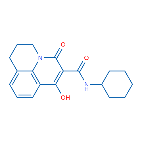 N-Cyclohexyl-4-hydroxy-2-oxo-1-azatricyclo[7.3.1.0^{5,13}]trideca-3,5(13),6,8-tetraene-3-carboxamide 1g