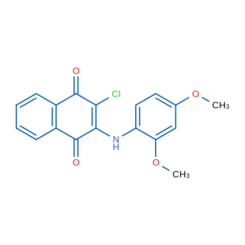 2-Chloro-3-[(2,4-dimethoxyphenyl)amino]-1,4-dihydronaphthalene-1,4-dione 1g
