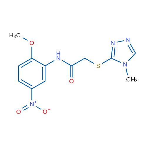 N-(2-Methoxy-5-nitrophenyl)-2-[(4-methyl-4H-1,2,4-triazol-3-yl)sulfanyl]acetamide 1g