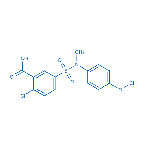 2-Chloro-5-(N-(4-methoxyphenyl)-N-methylsulfamoyl)benzoic acid 5g
