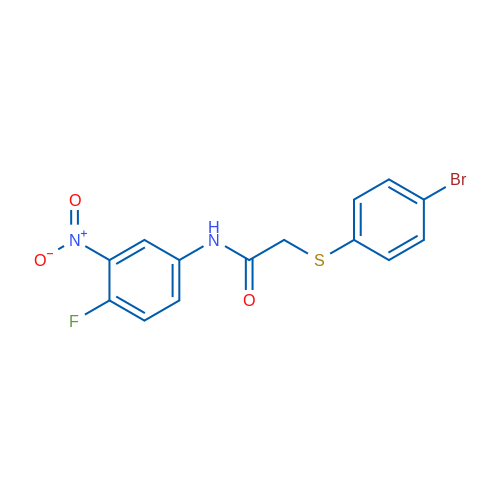 2-[(4-Bromophenyl)sulfanyl]-N-(4-fluoro-3-nitrophenyl)acetamide 1g