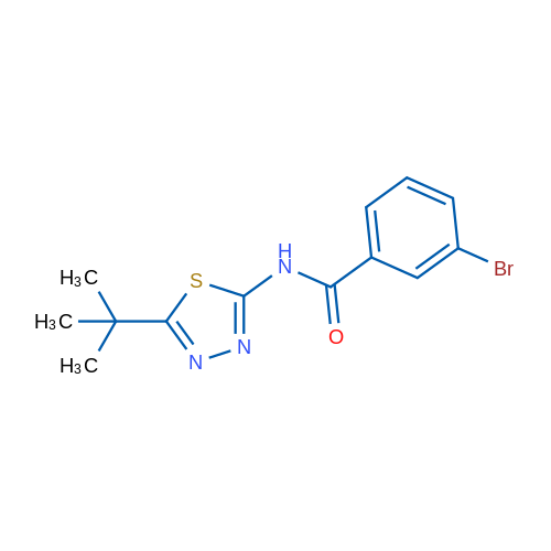 3-Bromo-N-(5-tert-butyl-1,3,4-thiadiazol-2-yl)benzamide 1g