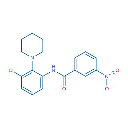 N-[3-Chloro-2-(piperidin-1-yl)phenyl]-3-nitrobenzamide 1g