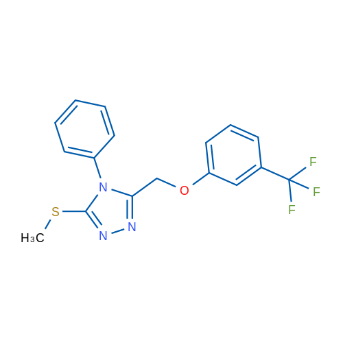 3-(Methylsulfanyl)-4-phenyl-5-{[3-(trifluoromethyl)phenoxy]methyl}-4H-1,2,4-triazole 1g