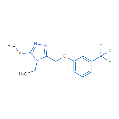4-Ethyl-3-(methylsulfanyl)-5-{[3-(trifluoromethyl)phenoxy]methyl}-4H-1,2,4-triazole 1g