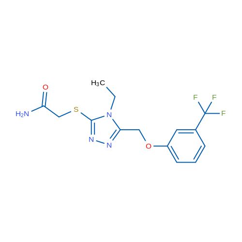 2-[(4-Ethyl-5-{[3-(trifluoromethyl)phenoxy]methyl}-4H-1,2,4-triazol-3-yl)sulfanyl]acetamide 1g