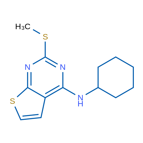 N-Cyclohexyl-2-(methylsulfanyl)thieno[2,3-d]pyrimidin-4-amine 1g