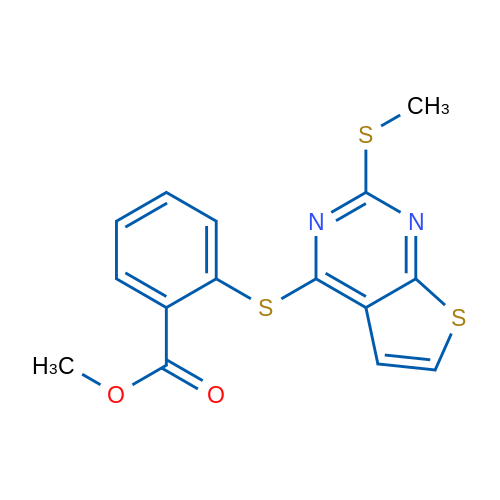 Methyl 2-{[2-(methylsulfanyl)thieno[2,3-d]pyrimidin-4-yl]sulfanyl}benzoate 1g