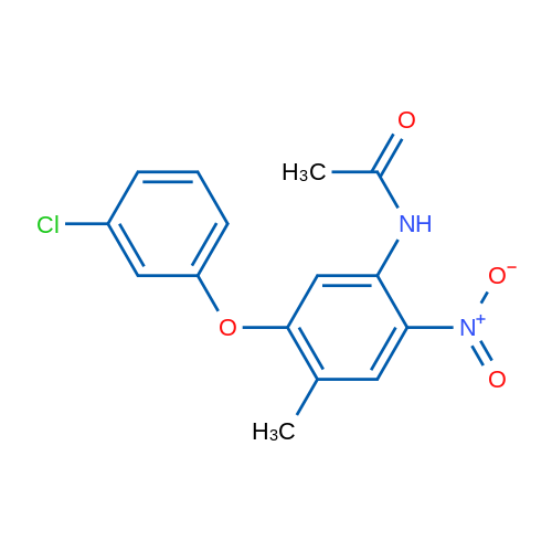 N-[5-(3-Chlorophenoxy)-4-methyl-2-nitrophenyl]acetamide 1g