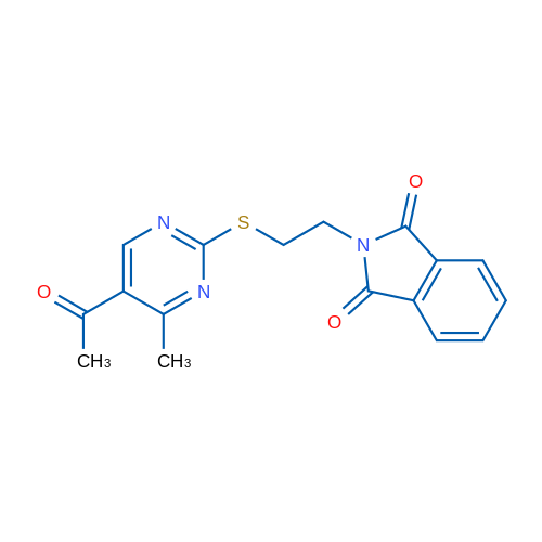 2-{2-[(5-acetyl-4-methylpyrimidin-2-yl)sulfanyl]ethyl}-2,3-dihydro-1H-isoindole-1,3-dione 1g
