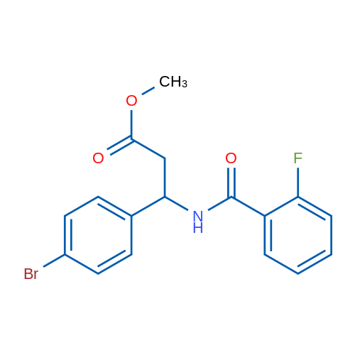 Methyl 3-(4-bromophenyl)-3-[(2-fluorophenyl)formamido]propanoate 1g