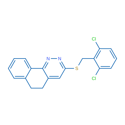 3-{[(2,6-dichlorophenyl)methyl]sulfanyl}-5H,6H-benzo[h]cinnoline 1g
