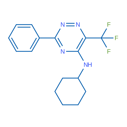 N-Cyclohexyl-3-phenyl-6-(trifluoromethyl)-1,2,4-triazin-5-amine 1g