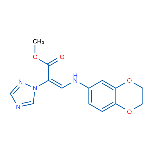 Methyl (2E)-3-[(2,3-dihydro-1,4-benzodioxin-6-yl)amino]-2-(1H-1,2,4-triazol-1-yl)prop-2-enoate 1g