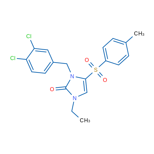 3-[(3,4-Dichlorophenyl)methyl]-1-ethyl-4-(4-methylbenzenesulfonyl)-2,3-dihydro-1H-imidazol-2-one 1g