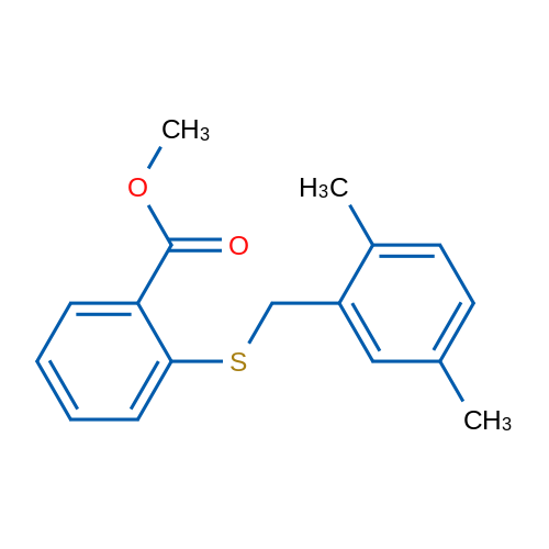 Methyl 2-{[(2,5-dimethylphenyl)methyl]sulfanyl}benzoate 5g