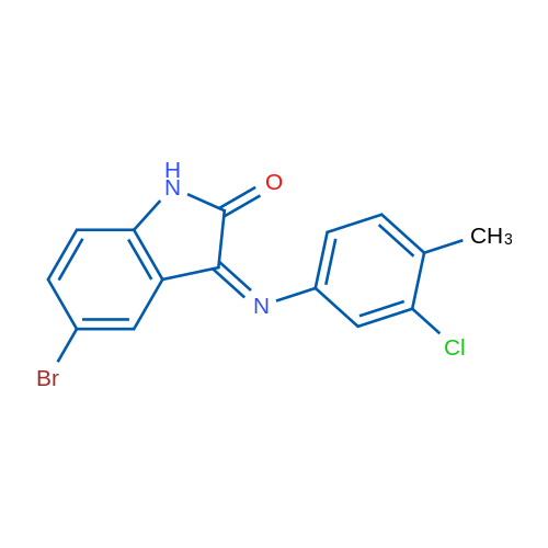 (3Z)-5-Bromo-3-[(3-chloro-4-methylphenyl)imino]-2,3-dihydro-1H-indol-2-one 1g